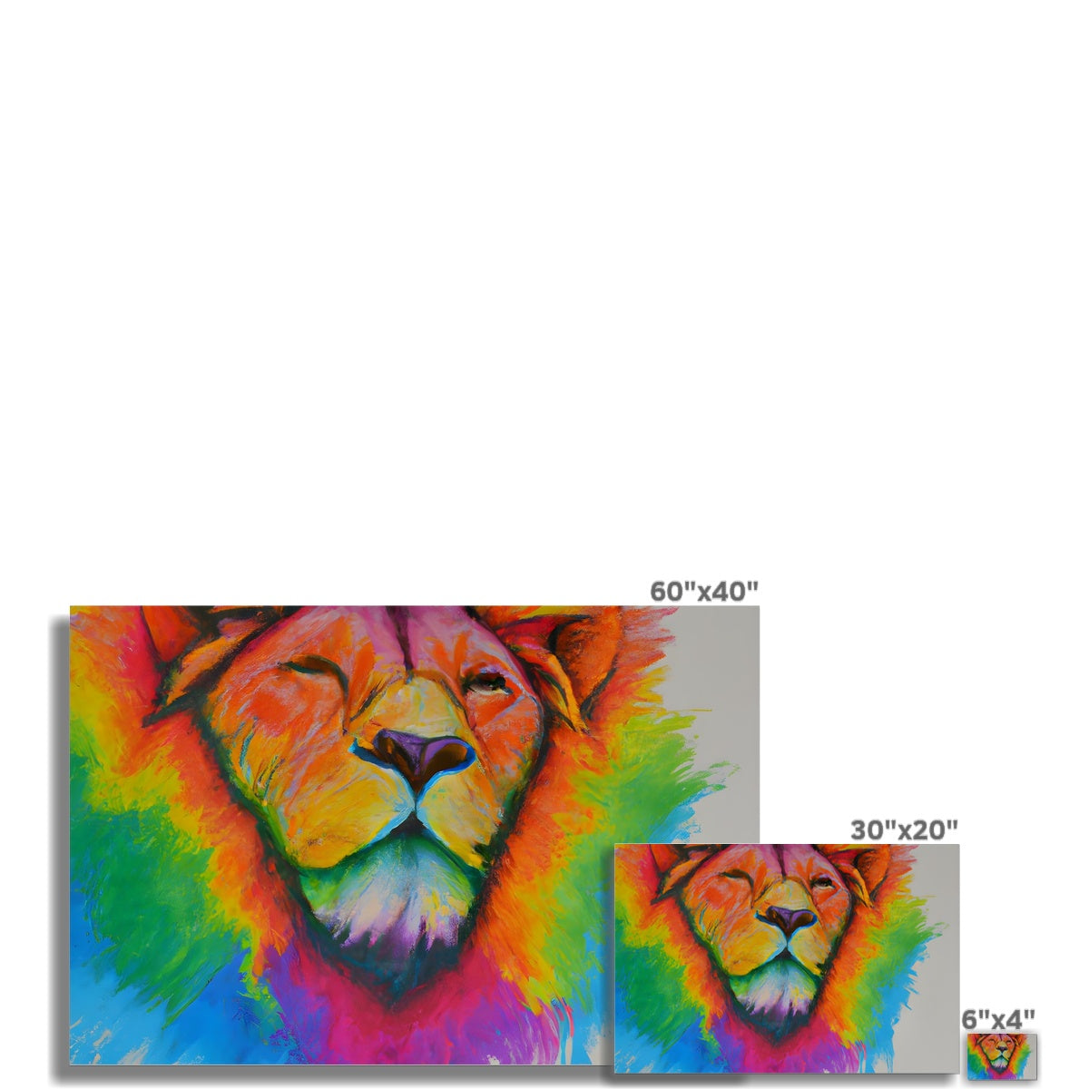 Rainbow Lion Fine Art Print Prodigi