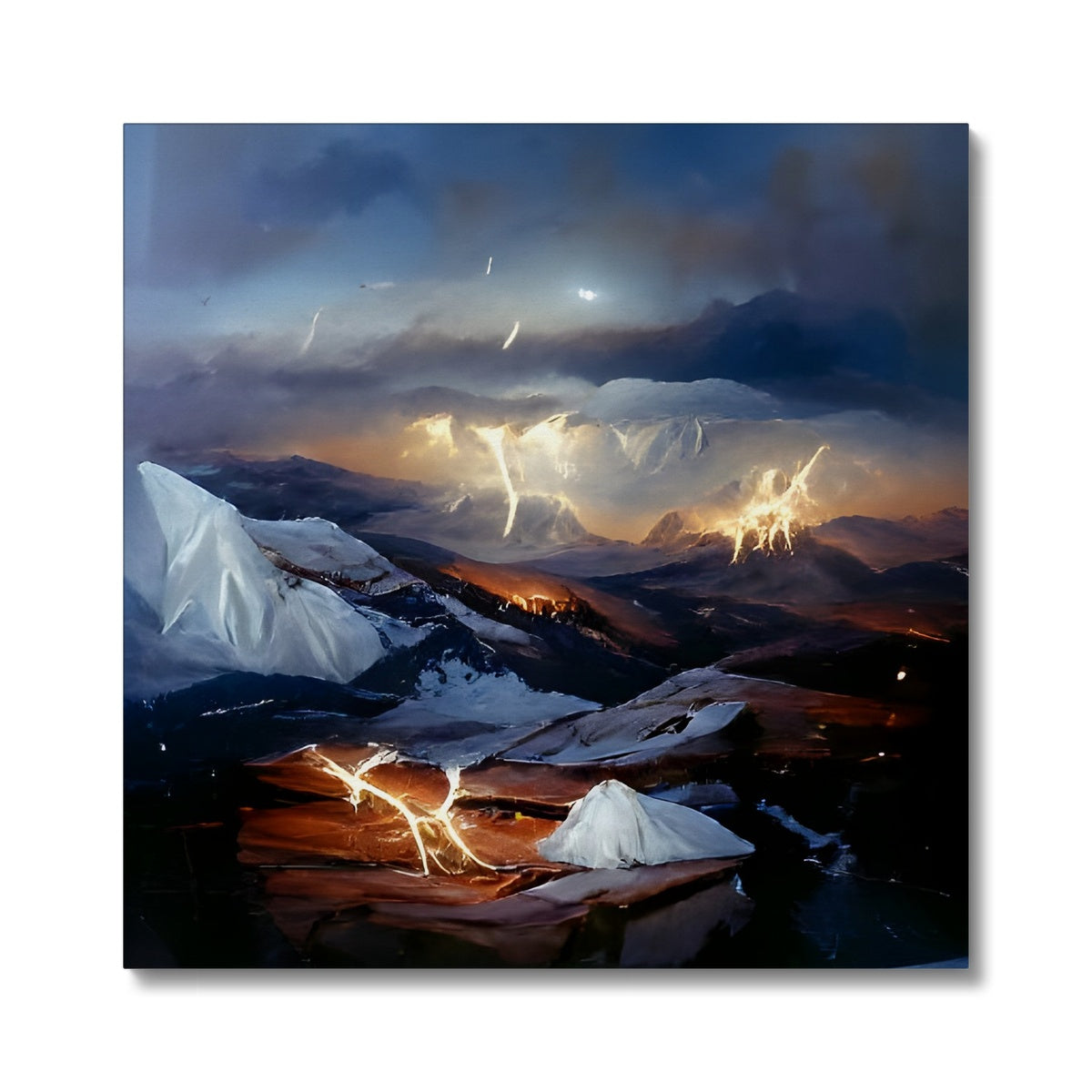 Mountains with Lightning Canvas Prodigi