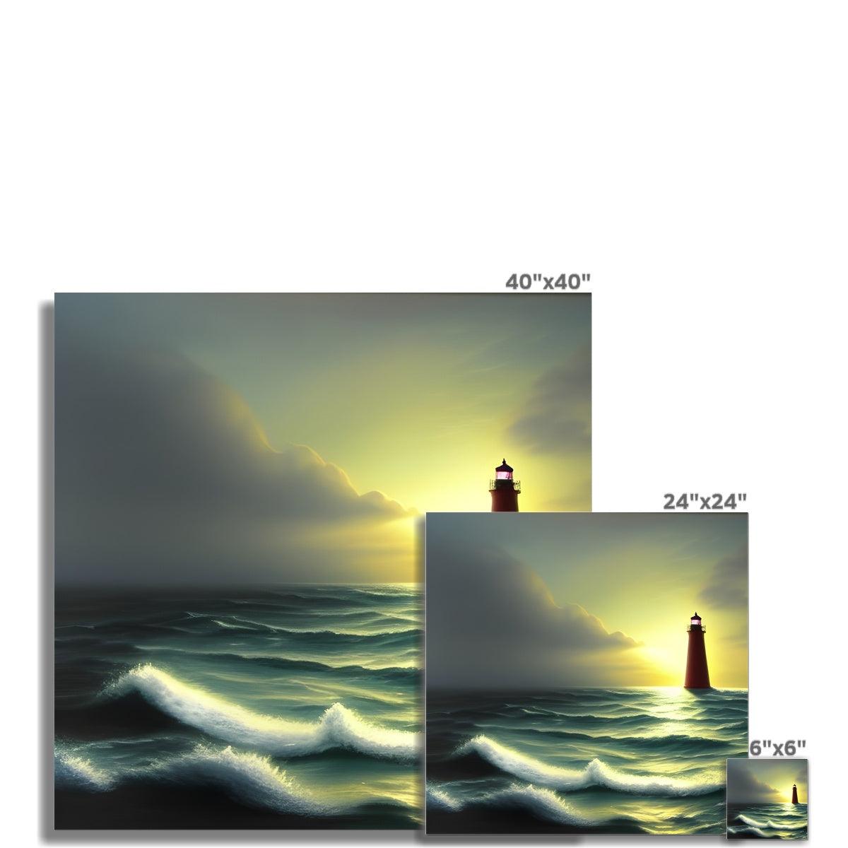 Lighthouse In The Sunset Fine Art Print Prodigi