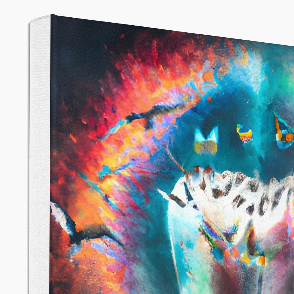 Butterflies excaping from Colour Explosion around a Tooth Eco Canvas Prodigi