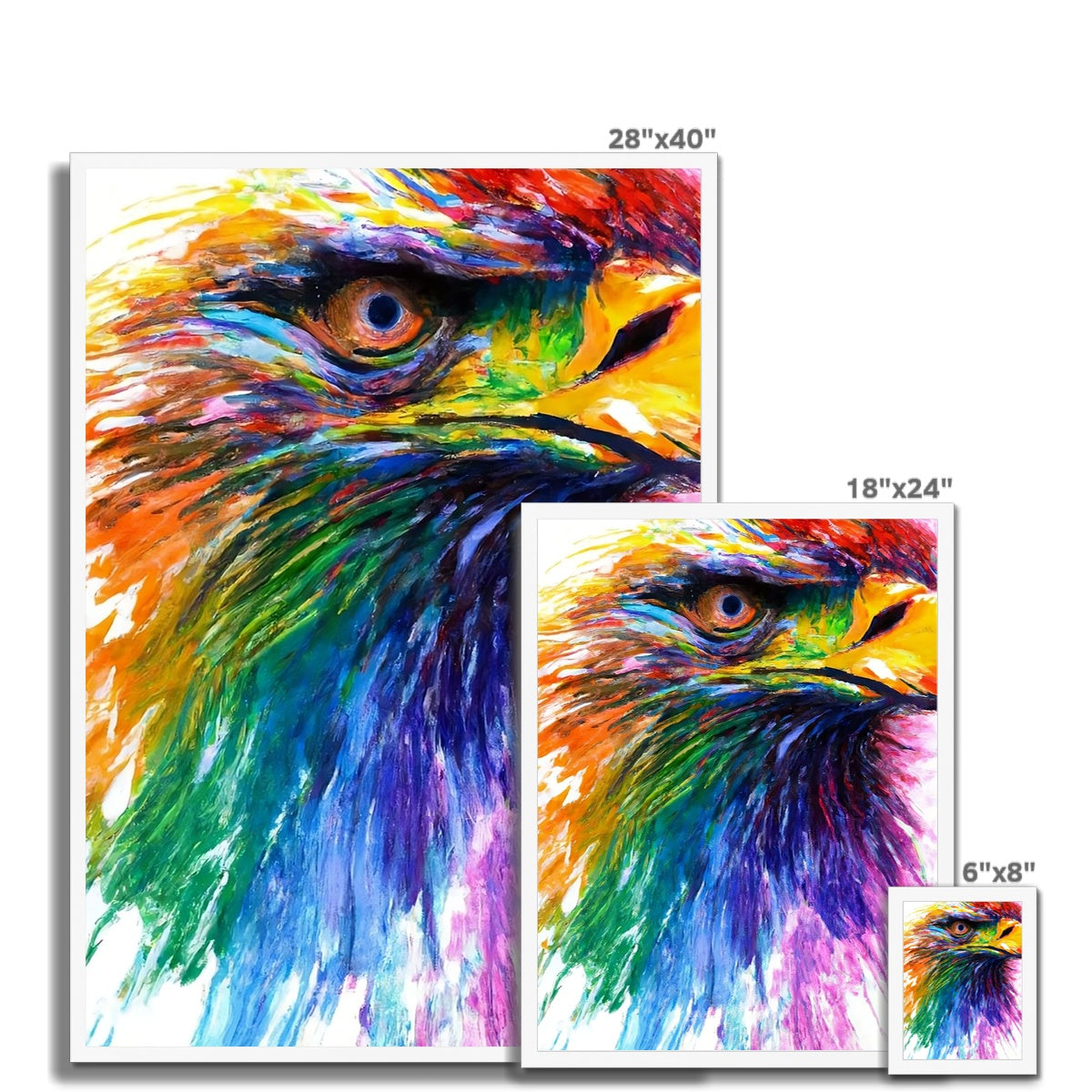 Rainbow Eagle Framed Print Prodigi