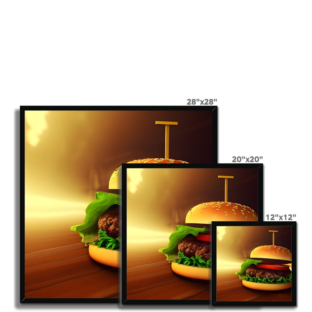 Burger Highlight Framed Print Prodigi