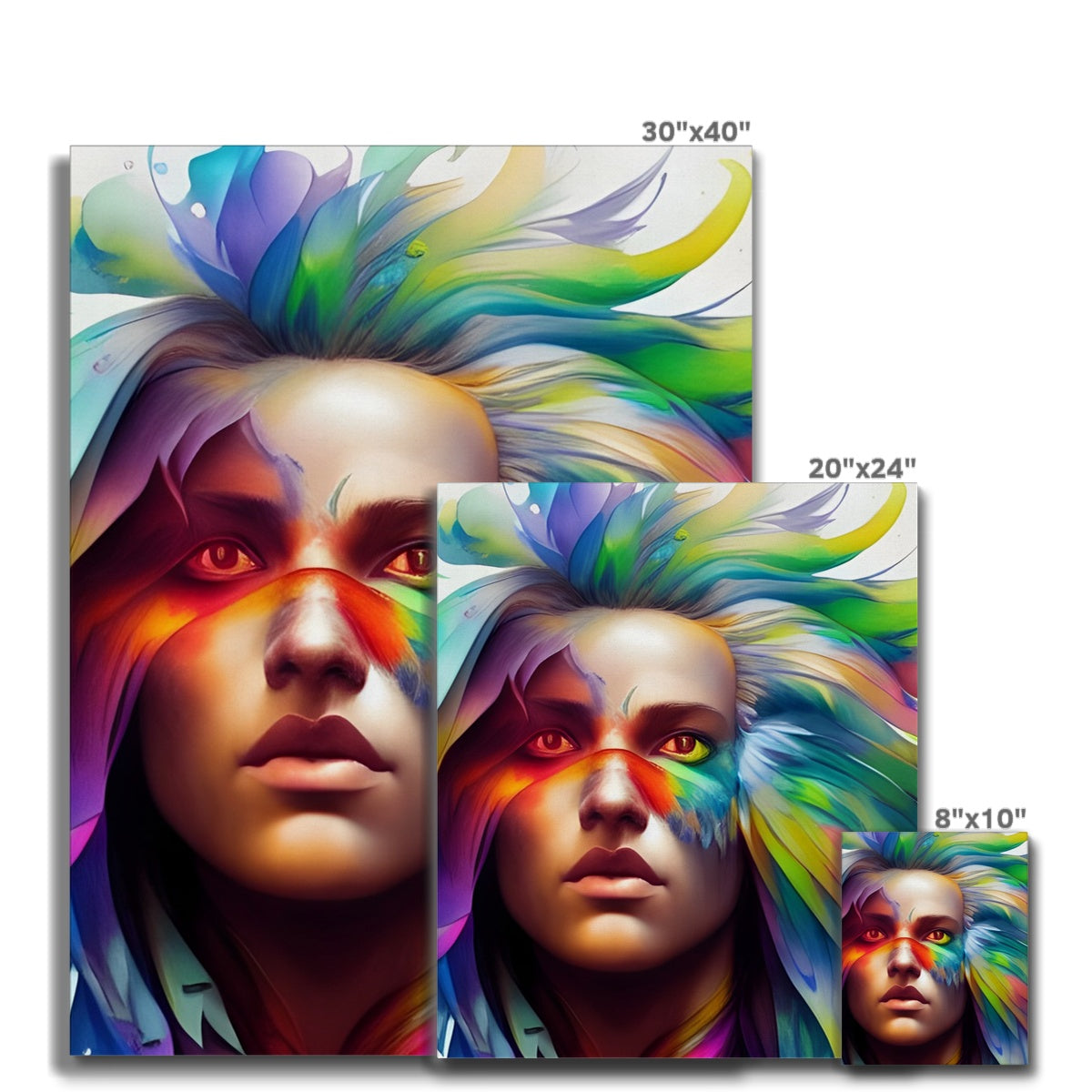 Women Rainbow Eagle Head Canvas Prodigi