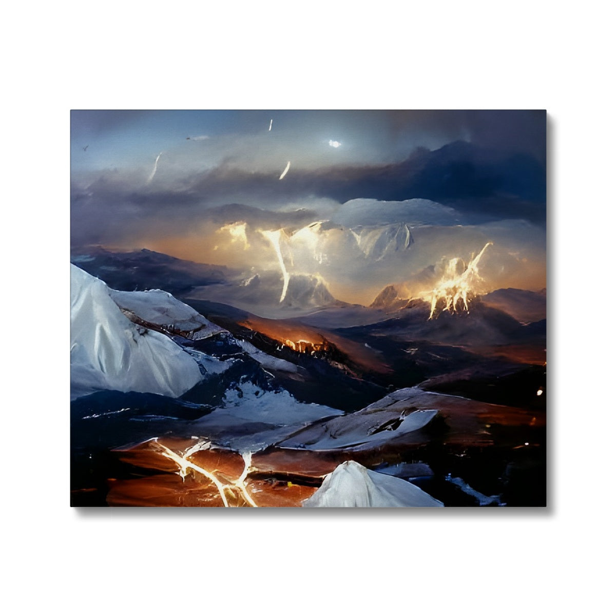 Mountains with Lightning Canvas Prodigi