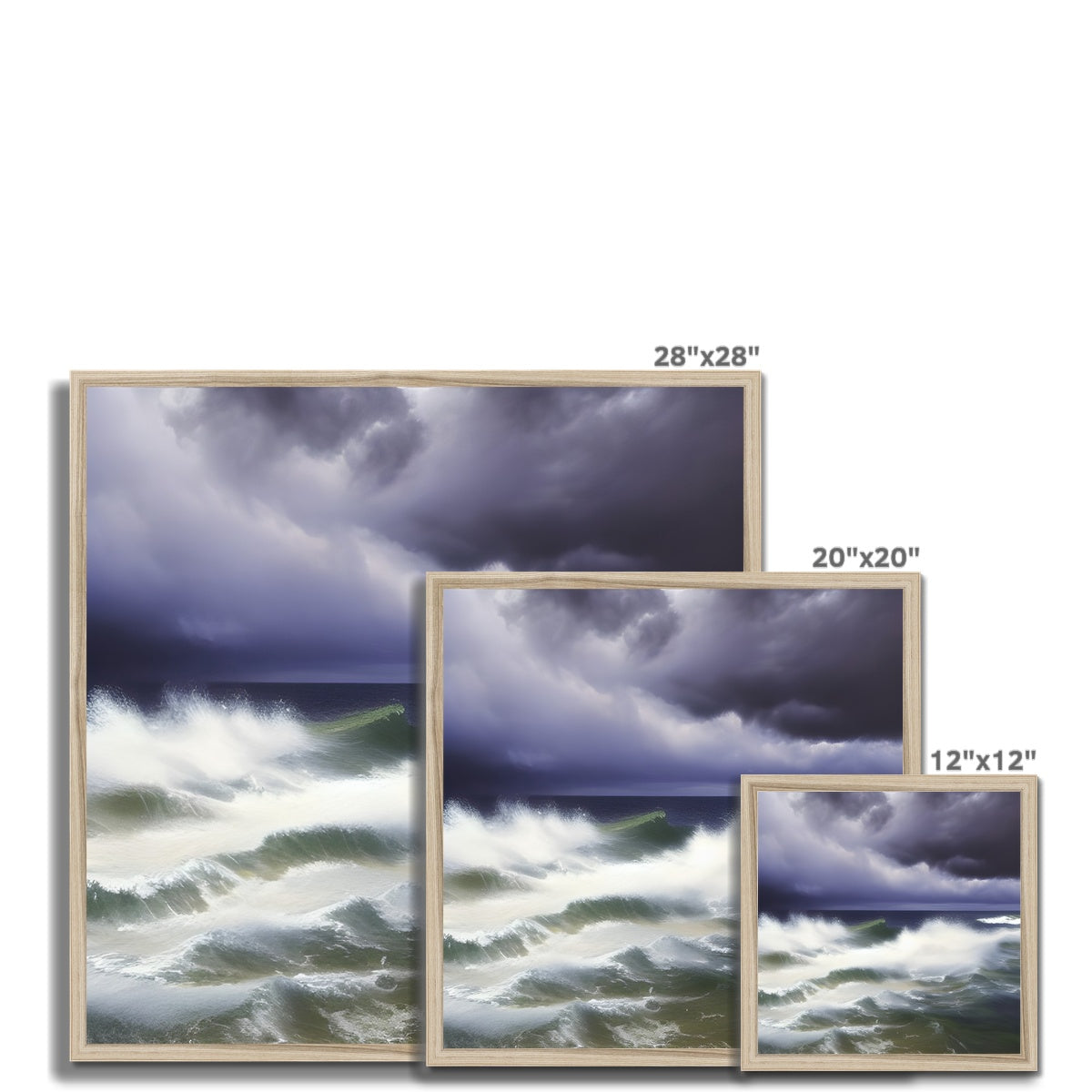 Stormy Sea Framed Print Prodigi