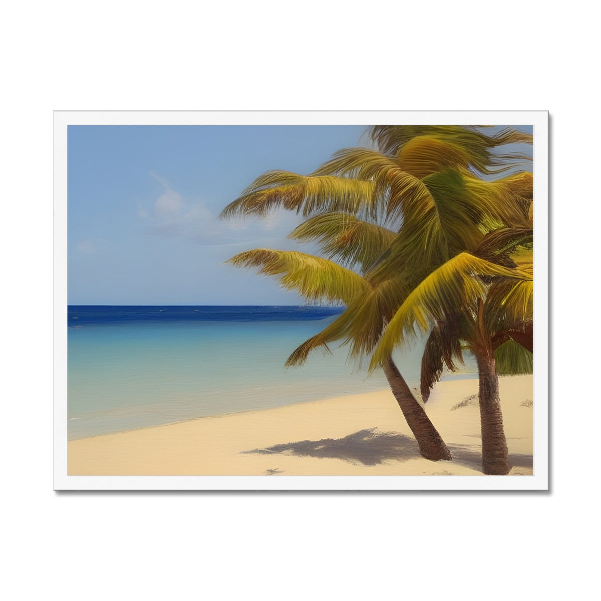 Calm Palm Beach Framed Print Prodigi