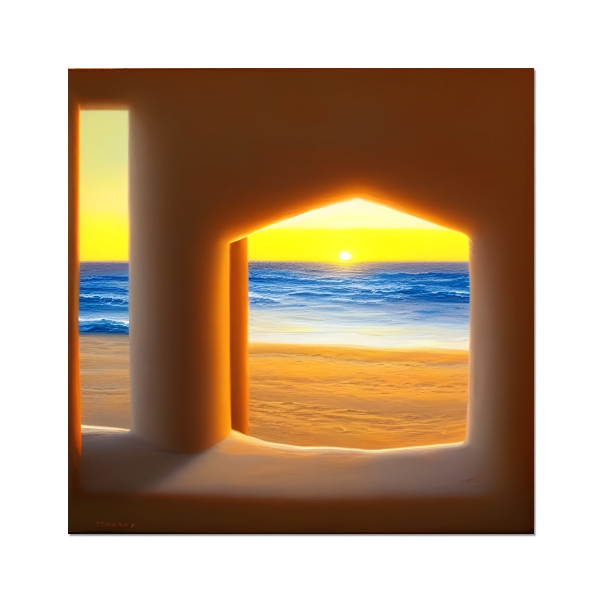 View out of a Sandcastle Fine Art Print Prodigi