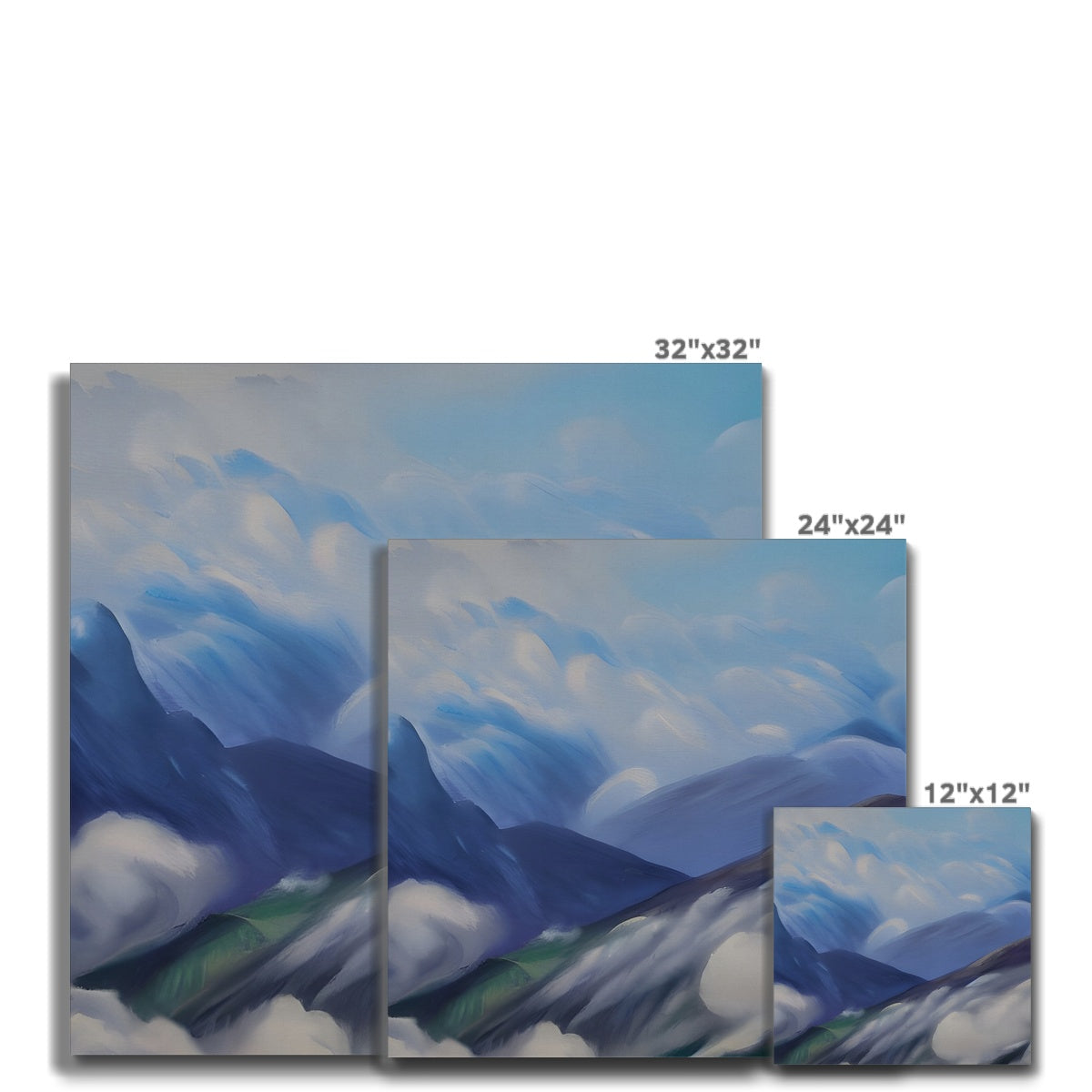 Cloudy Mountains Canvas Prodigi