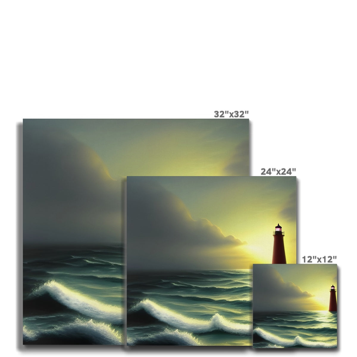 Lighthouse In The Sunset Canvas Prodigi