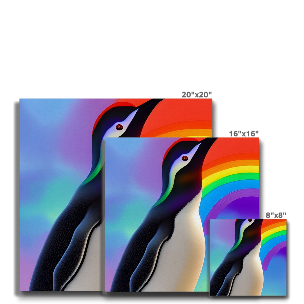 Rainbow Penguin Eco Canvas Prodigi