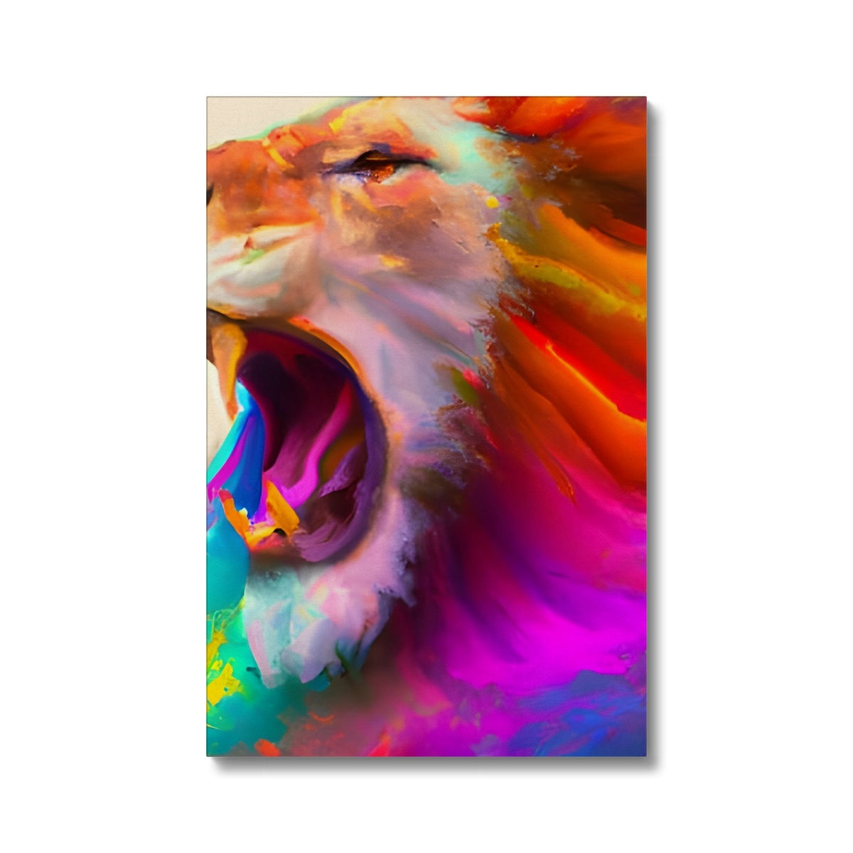 Lion with a Rainbow Mane Eco Canvas Prodigi