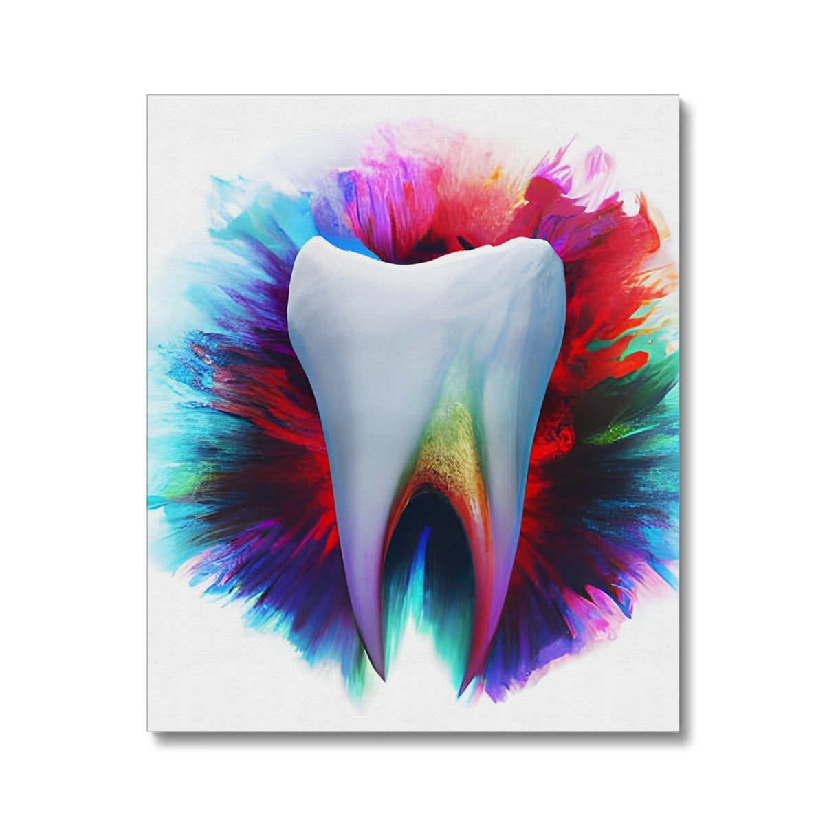 Watery Colours around a Tooth Canvas Prodigi