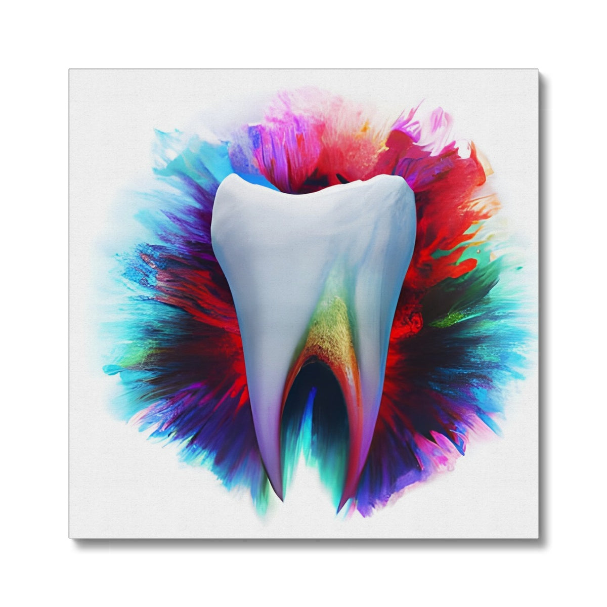 Watery Colours around a Tooth Canvas Prodigi