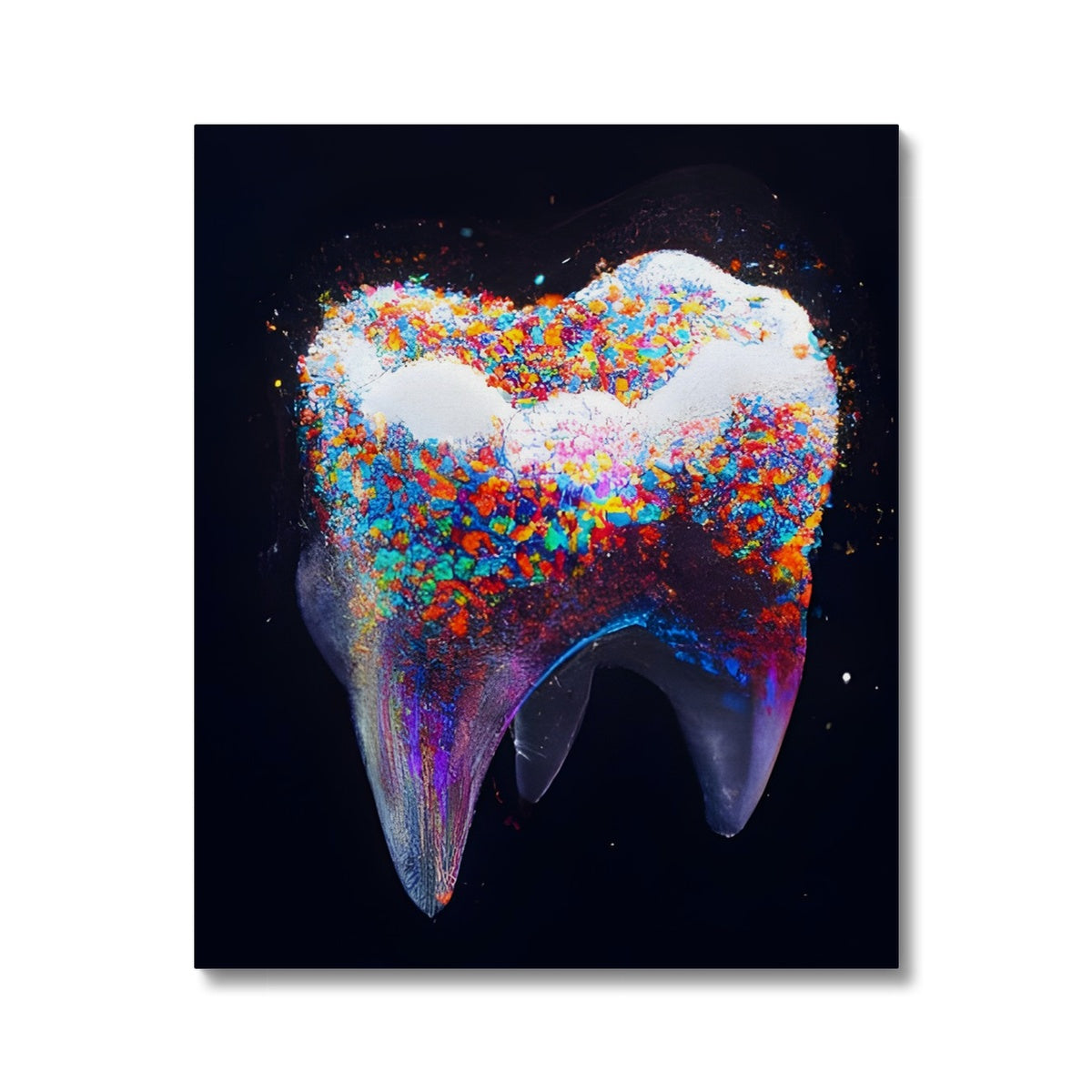 Tooth with Colour Sprinkles Canvas Prodigi