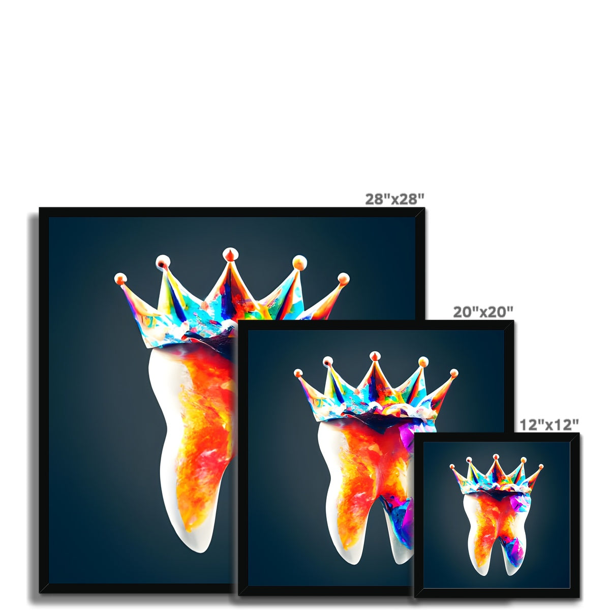 King Crystal Tooth Framed Print Prodigi