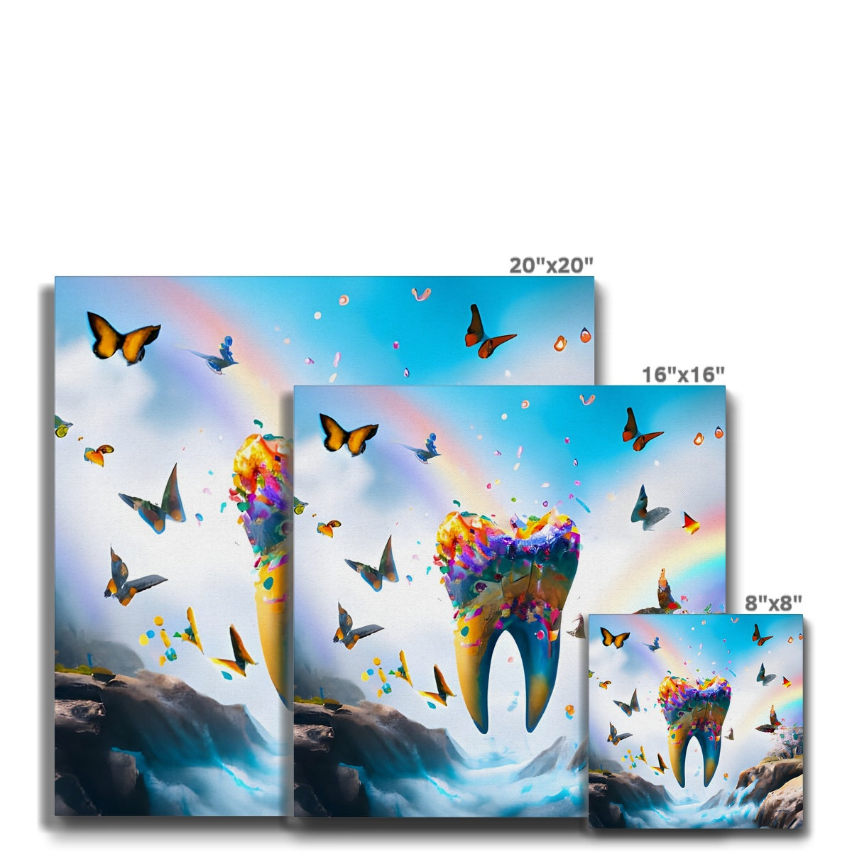 Flying Butterfly Tooth Island Eco Canvas Prodigi