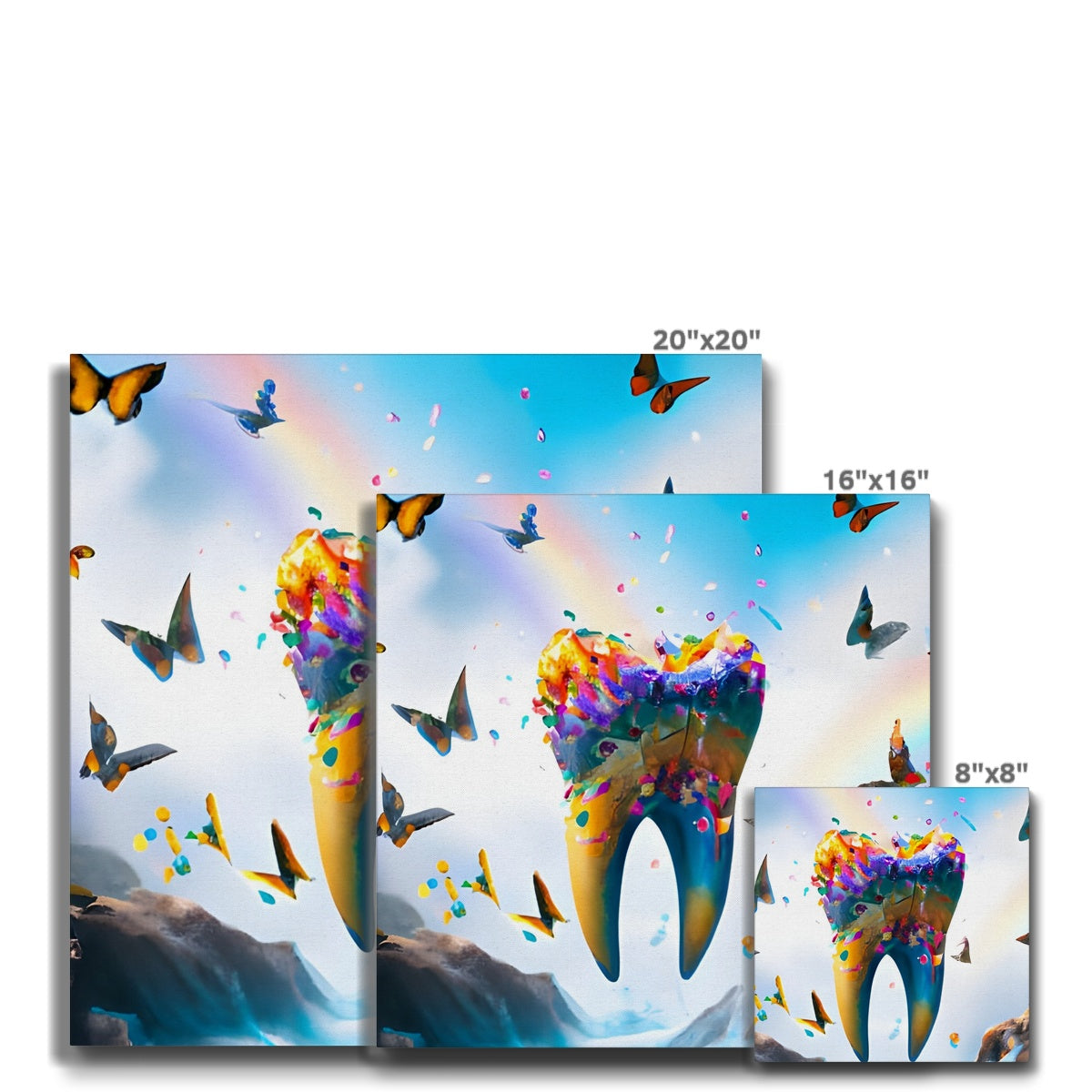 Flying Butterfly Tooth Island Eco Canvas Prodigi