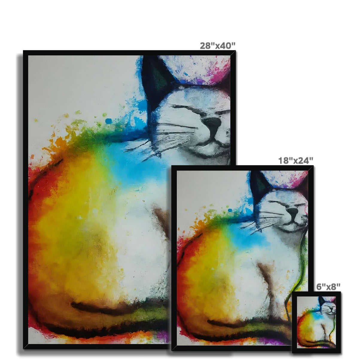 Rainbow Cat Framed Print Prodigi