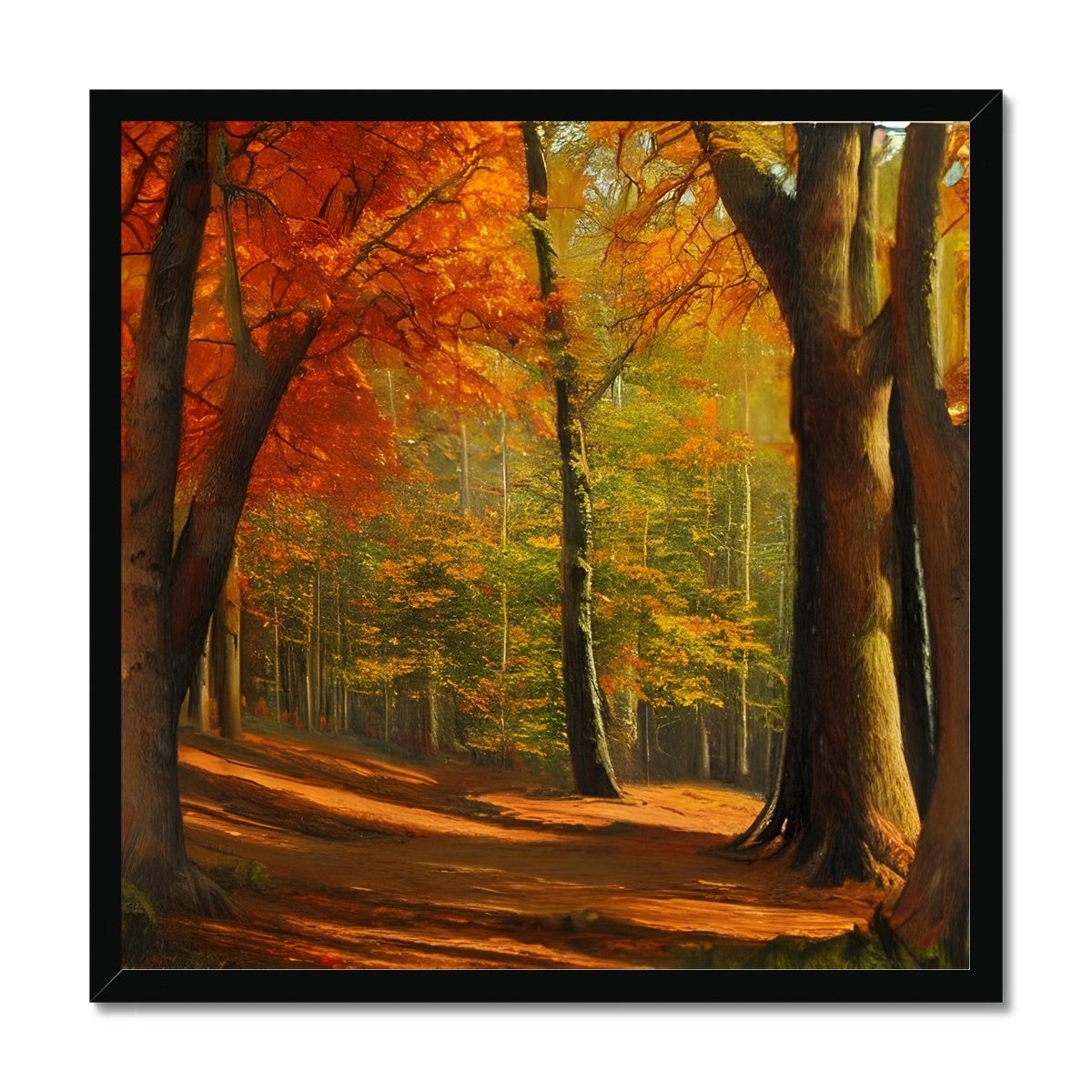 Forest kissed by Autumn  Framed Print Prodigi