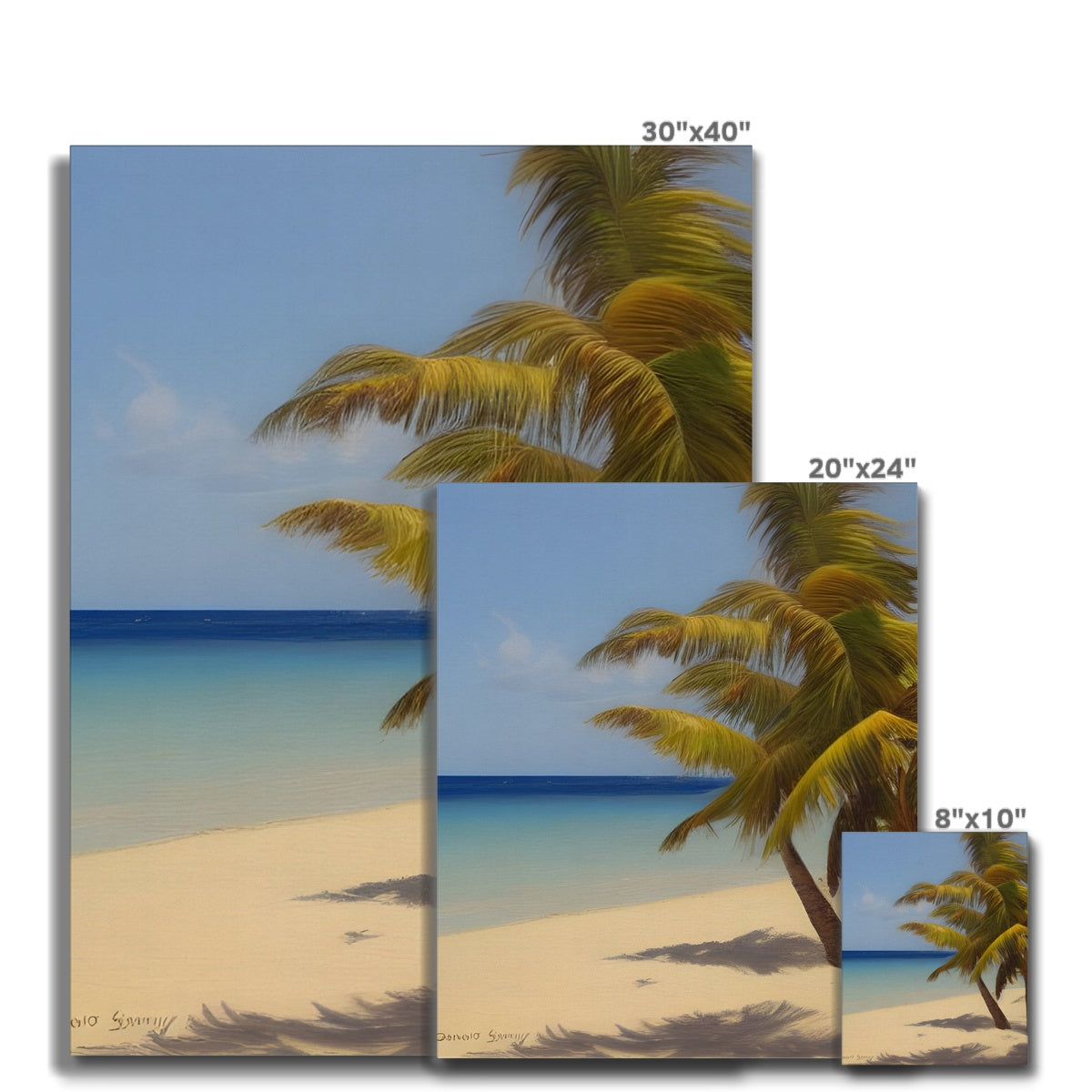 Calm Palm Beach Canvas Prodigi