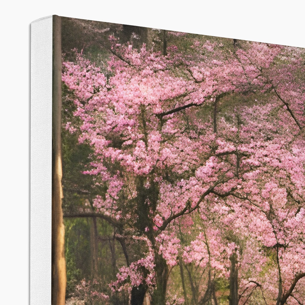 Cherry Blossom in a Forest Canvas Prodigi