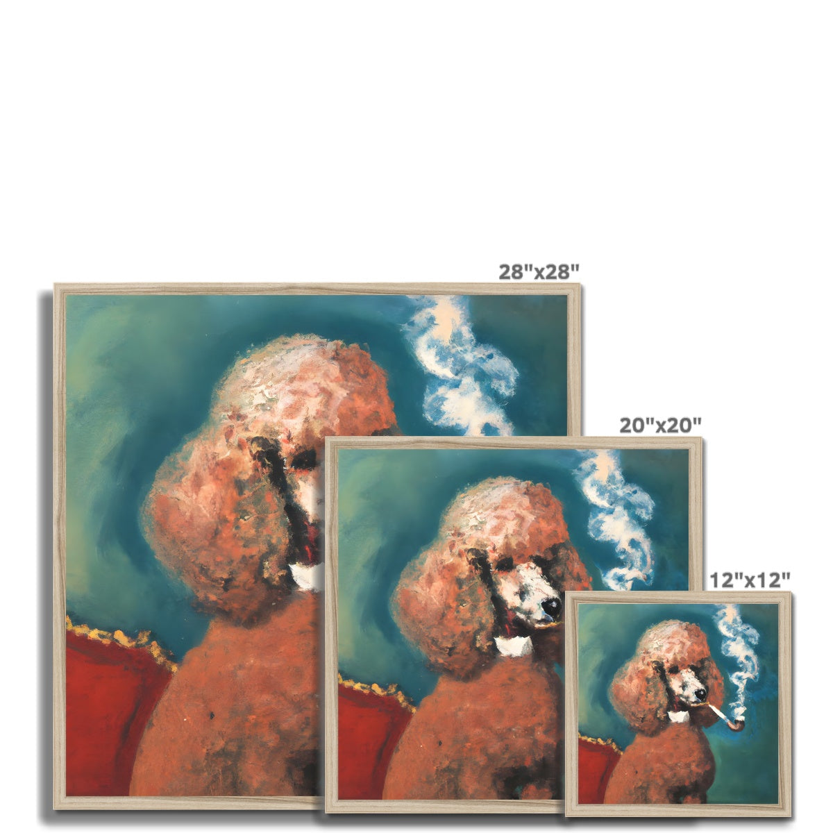 Smoking Poodle Framed Print Prodigi