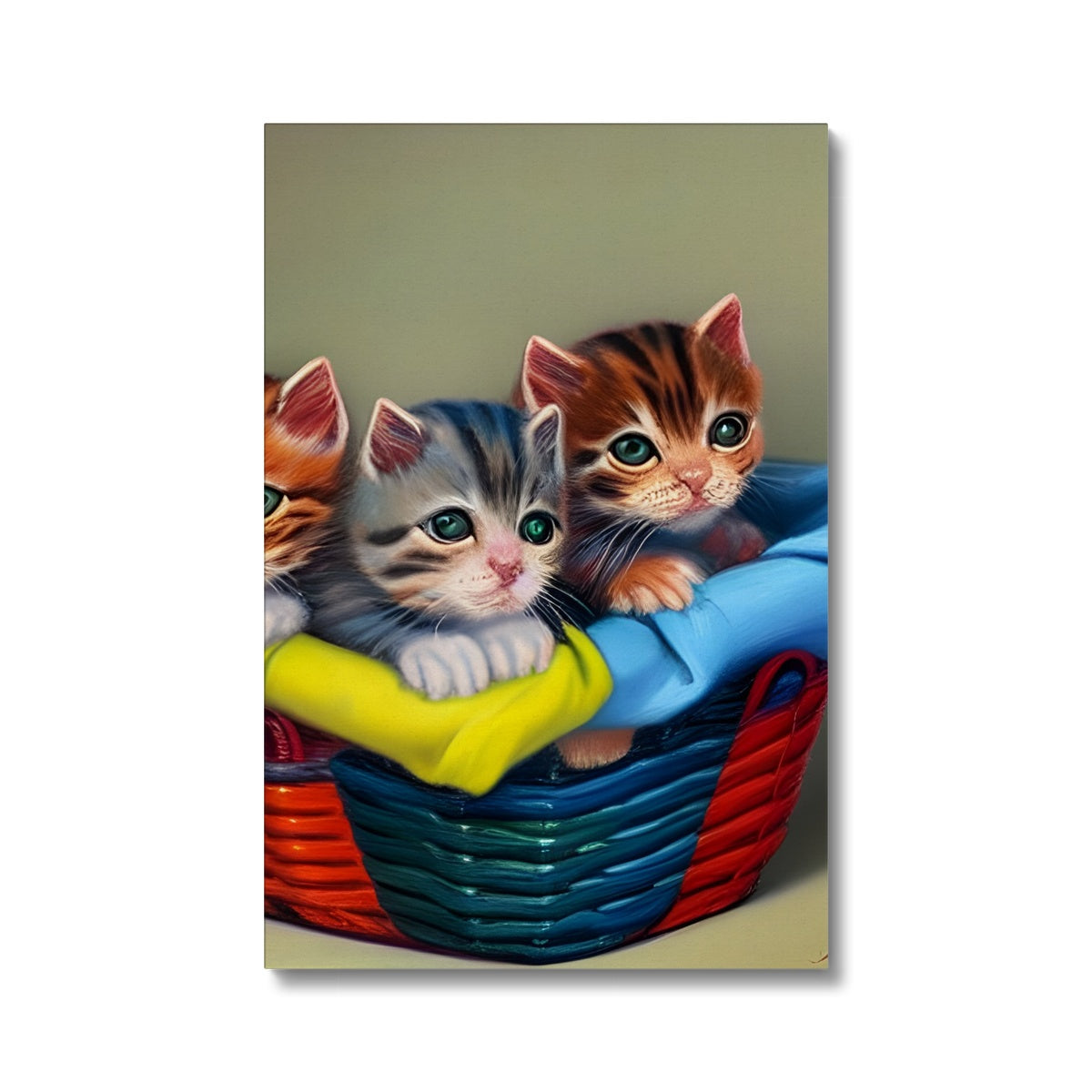 Cute Kittens In A Basket Eco Canvas Prodigi