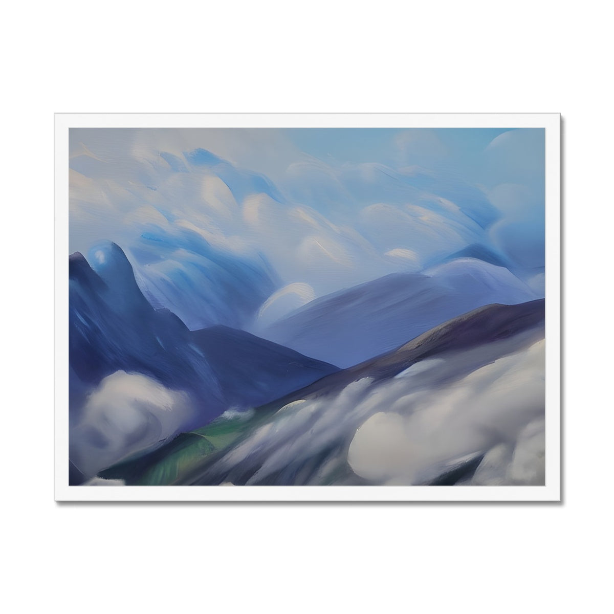 Cloudy Mountains Framed Print Prodigi