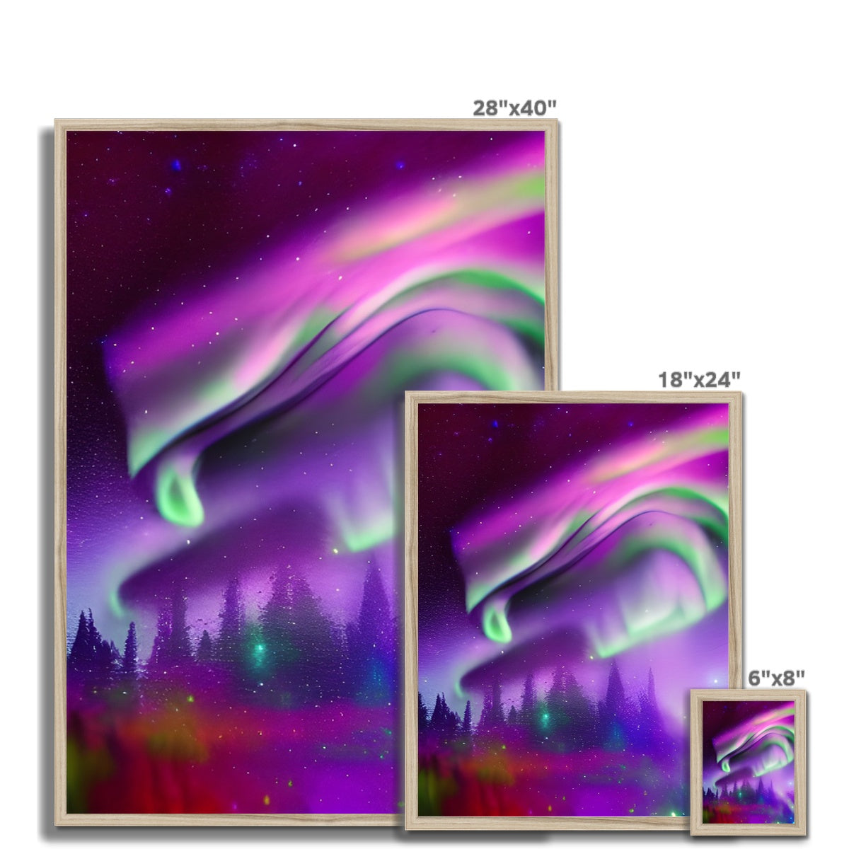 Aurora In A Sparkling Night Framed Print Prodigi