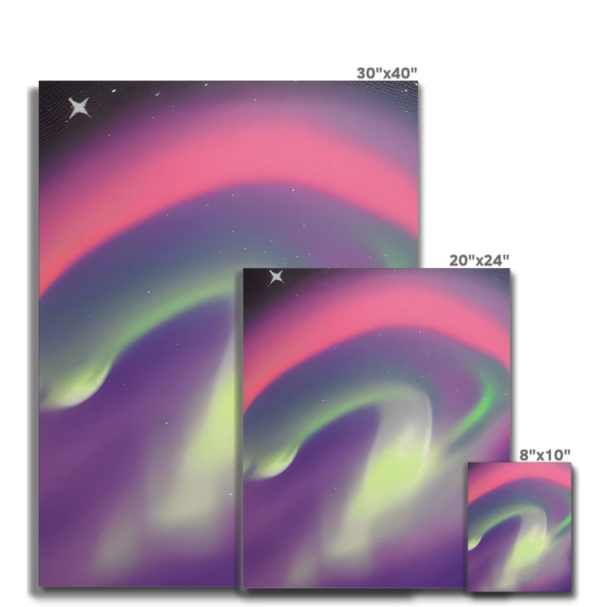 Multicolor Aurora Waves Canvas Prodigi