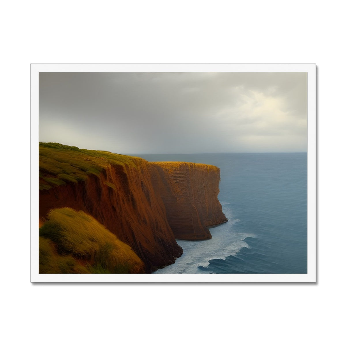 Storm Approaching A Cliff Framed Print Prodigi