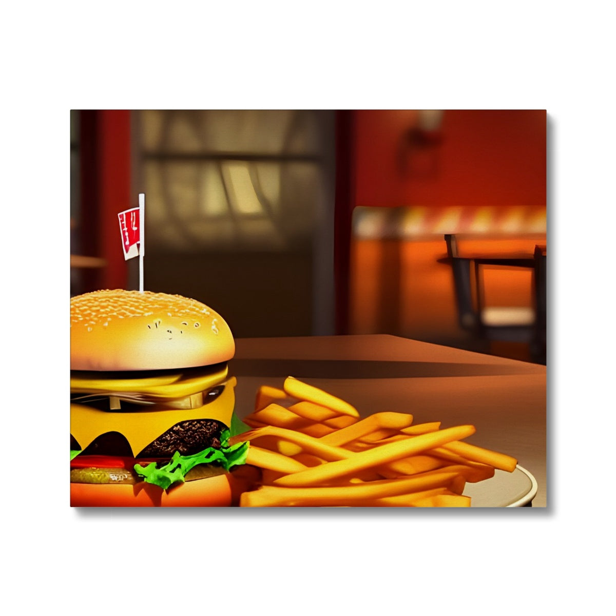 Burger & Fries Combo Canvas Prodigi