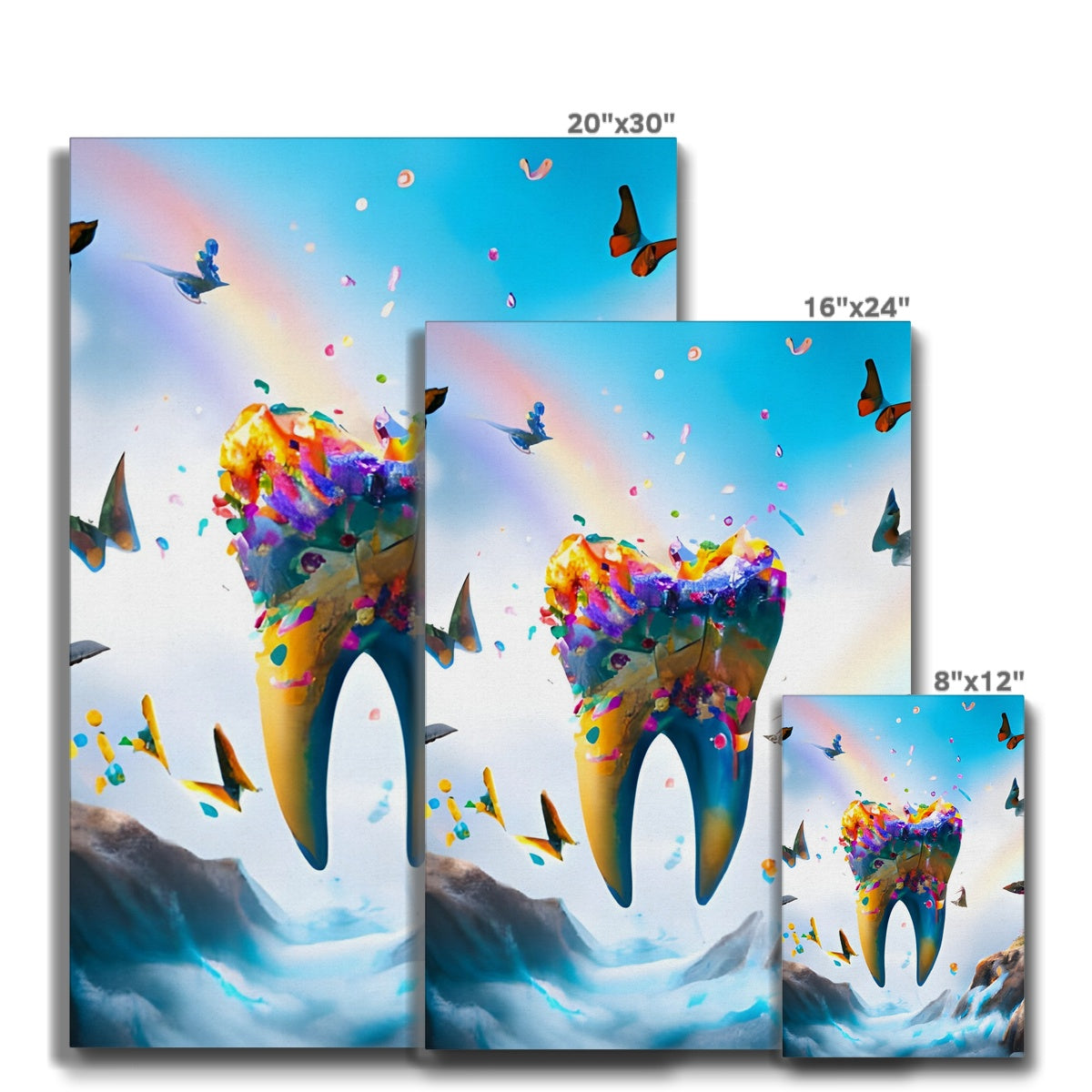 Flying Butterfly Tooth Island Eco Canvas Prodigi