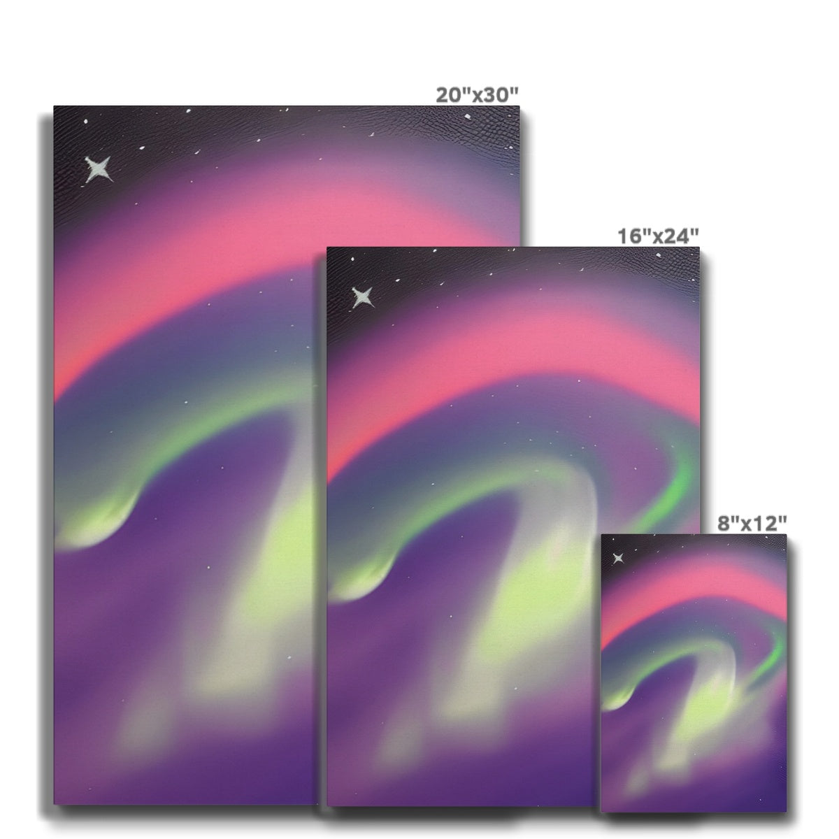 Multicolor Aurora Waves Eco Canvas Prodigi