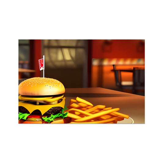 Burger & Fries Combo Fine Art Print Prodigi