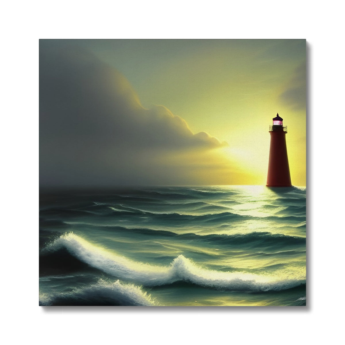 Lighthouse In The Sunset Canvas Prodigi