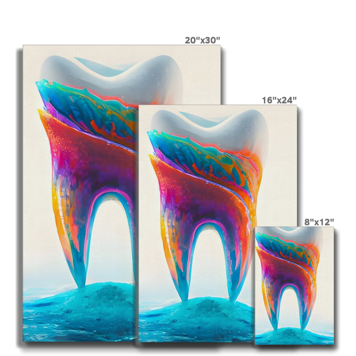 Tooth in Colour Waves Eco Canvas Prodigi