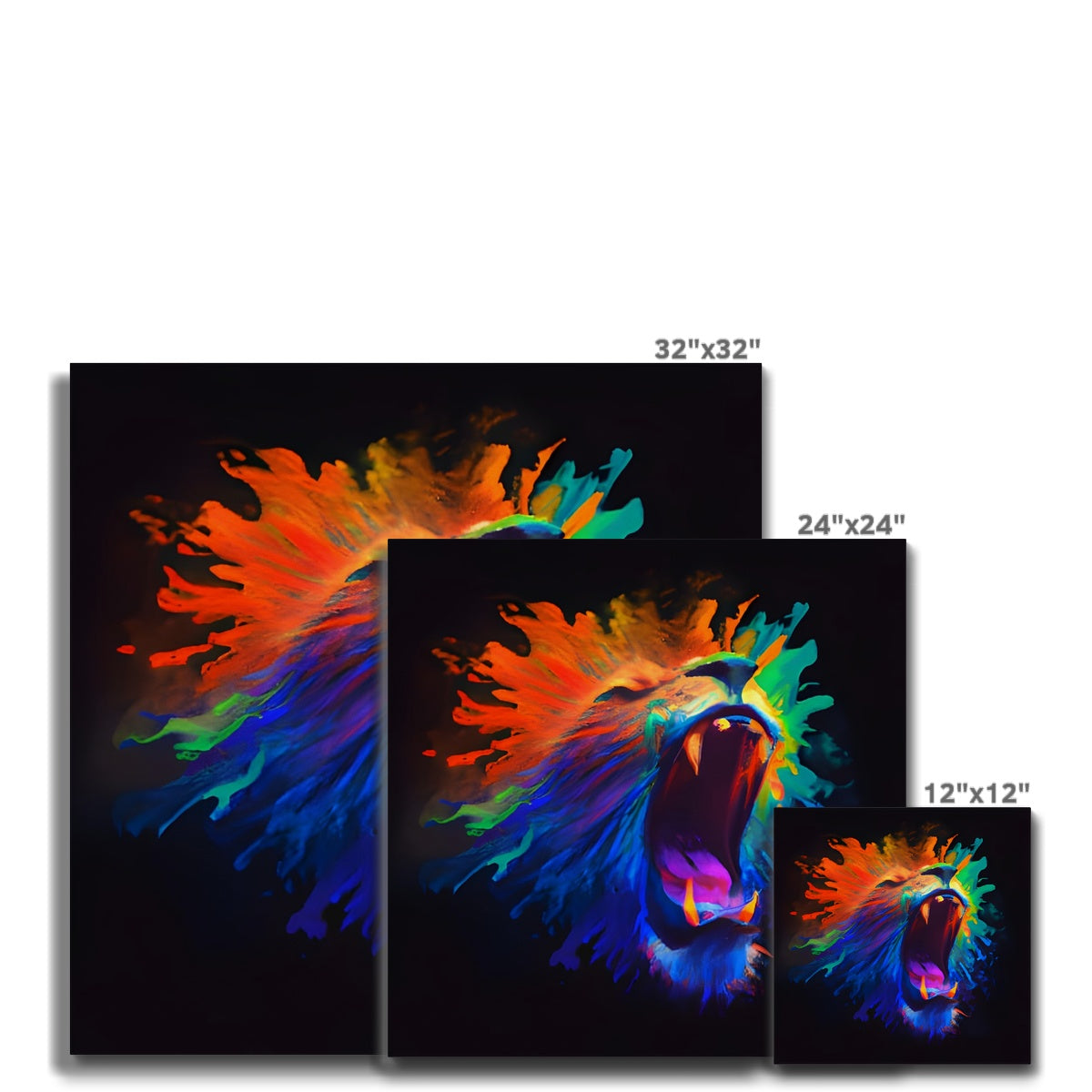 Lions Rainbow Roar Canvas Prodigi