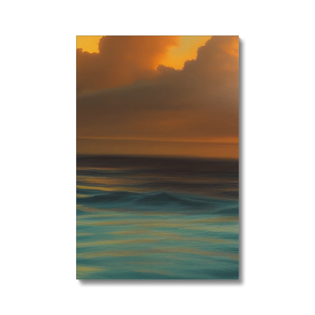 Red Sky Over Turquoise Ocean Eco Canvas Prodigi