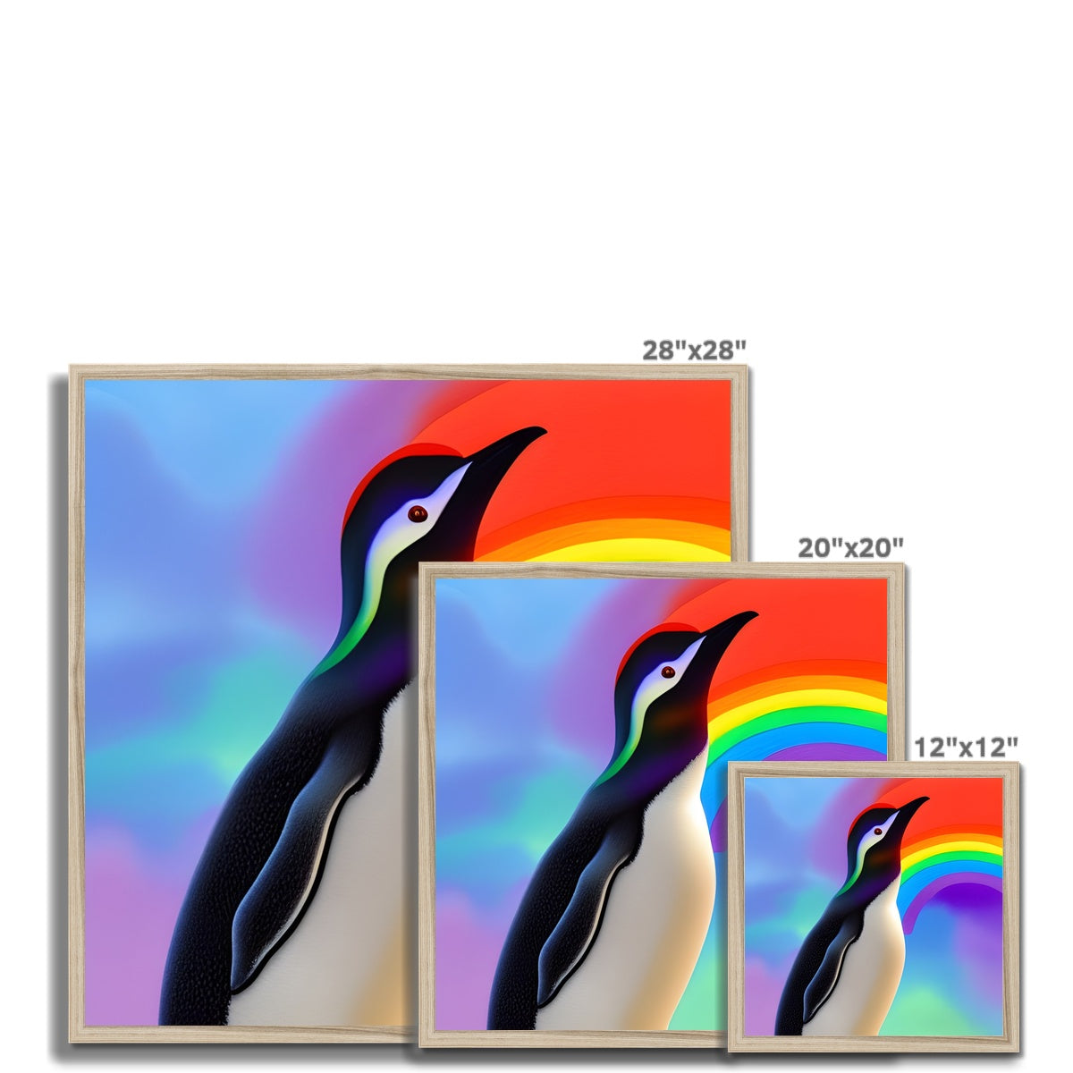 Rainbow Penguin Framed Print Prodigi