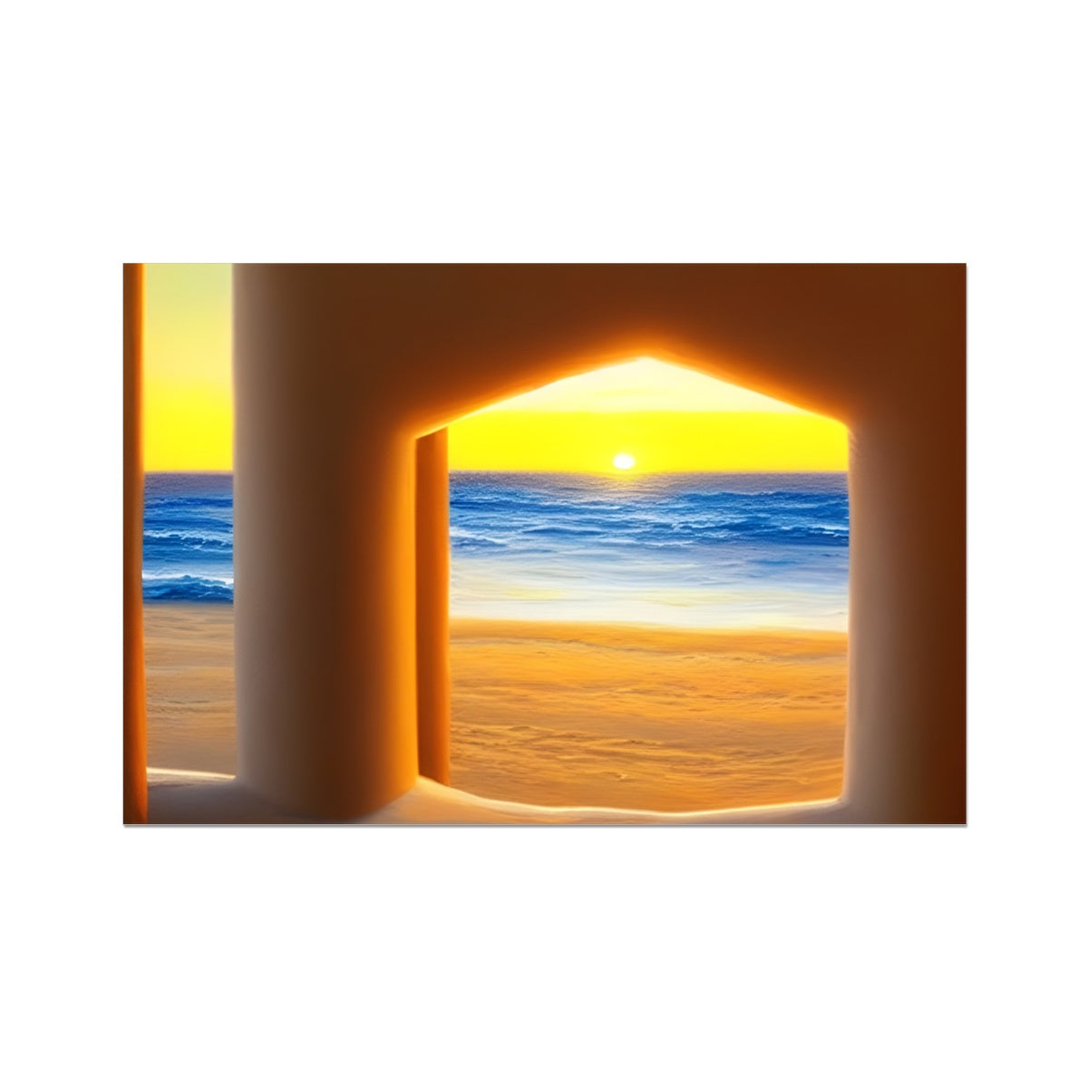 View out of a Sandcastle Fine Art Print Prodigi