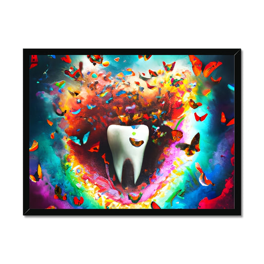 Tooth in Butterfly Storm Framed Print Prodigi