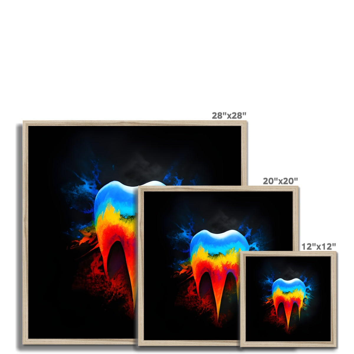 Hot to Cold Tooth Framed Print Prodigi