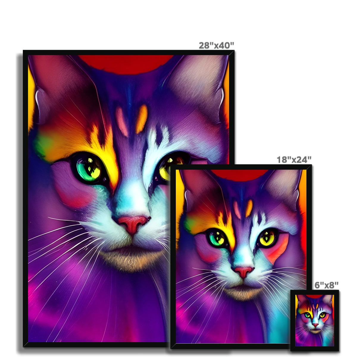 Colorful Cat Framed Print Prodigi