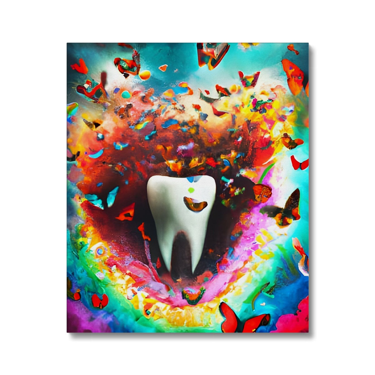 Tooth in Butterfly Storm Canvas Prodigi