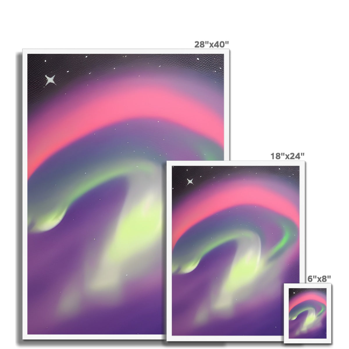 Multicolor Aurora Waves Framed Print Prodigi