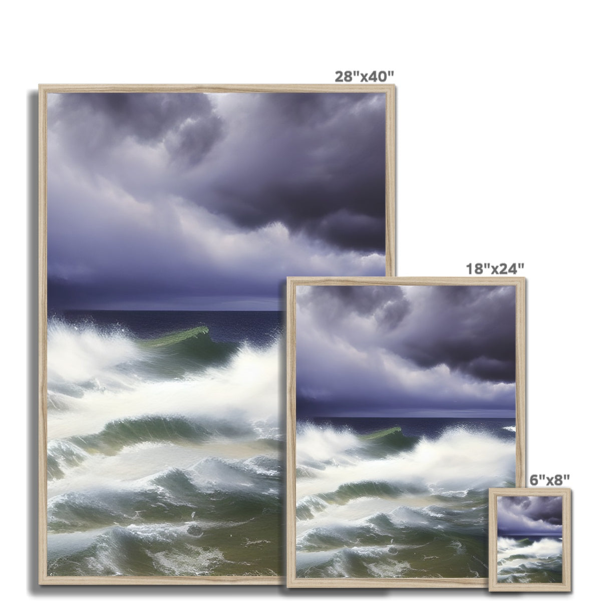 Stormy Sea Framed Print Prodigi