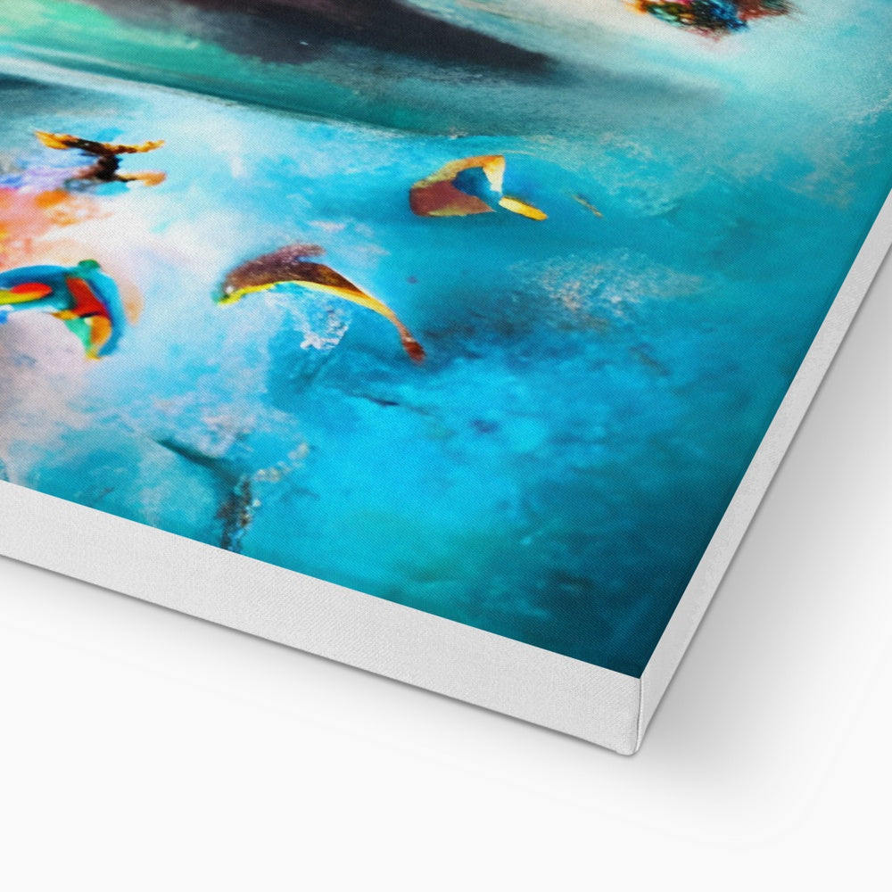 Butterflies excaping from Colour Explosion around a Tooth Canvas Prodigi