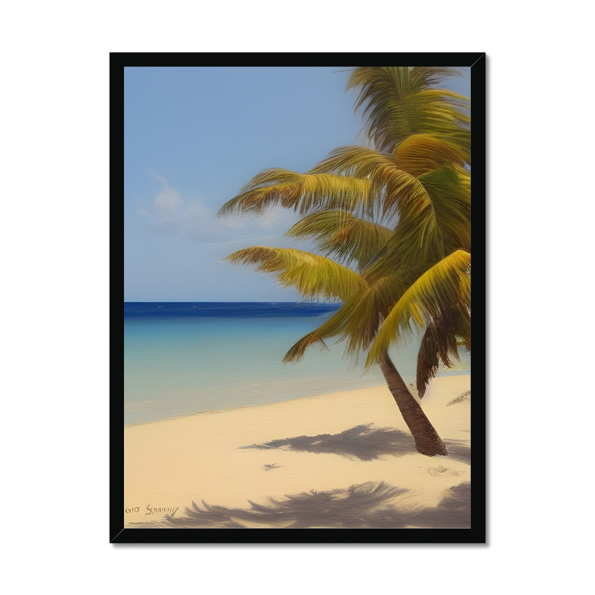 Calm Palm Beach Framed Print Prodigi