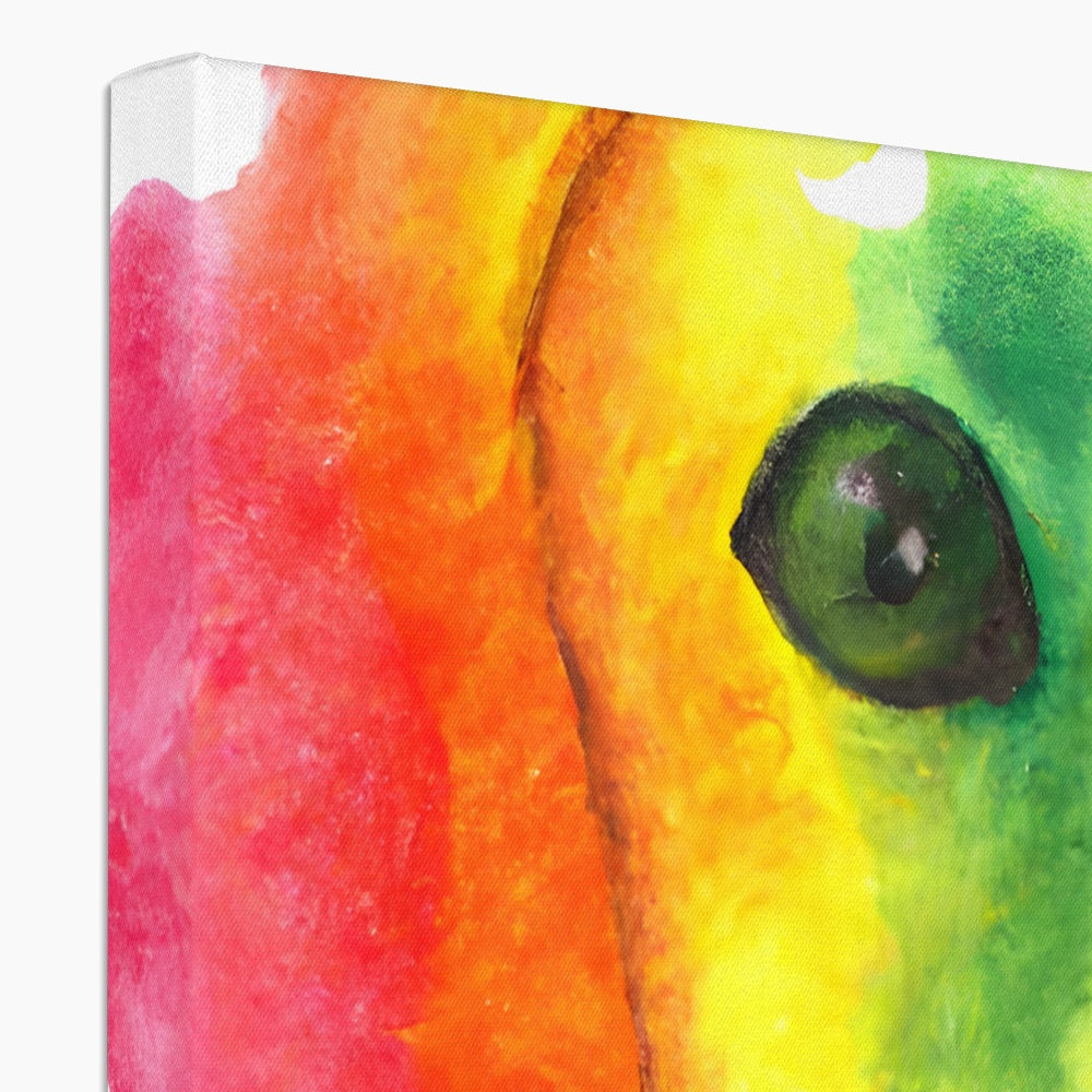 Happy Rainbow Dog Canvas Prodigi